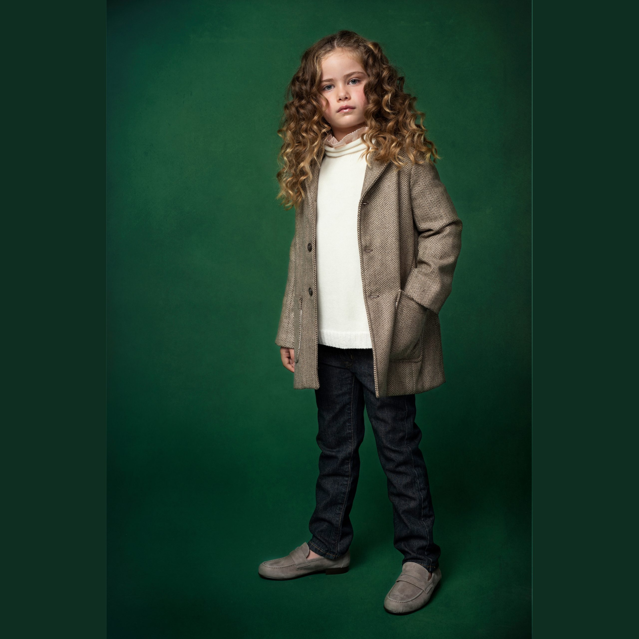 sainteclaire.es invierno niña jersey y vaquero y abrigo